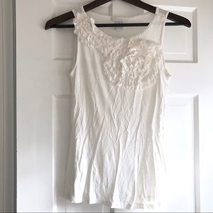 White ruffle top Small